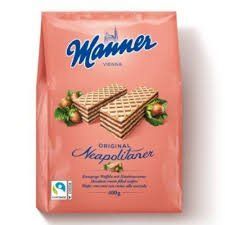 Вафли Manner Hazelnut cream filled с ореховым кремом 400 г 000803978 фото