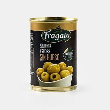 Оливки FRAGATA зеленые без косточки, ж/б 280г 000804032 фото