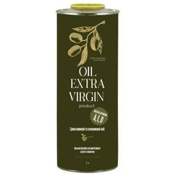 Oil Extra Virgin Масло купажированное (смесь подсолнечного и оливкового) ж/б 1 L 000804188 фото