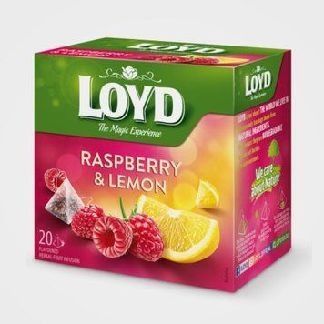 Чай фруктовый LOYD RASPBERRY & LEMON малина-лимон, 40г (20 пирамидок) 000804095 фото