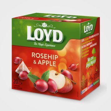 Чай фруктовий LOYD ROSEHIP & APPLE шипшина-яблуко, 40г (20 пірамідок) 000804096 фото