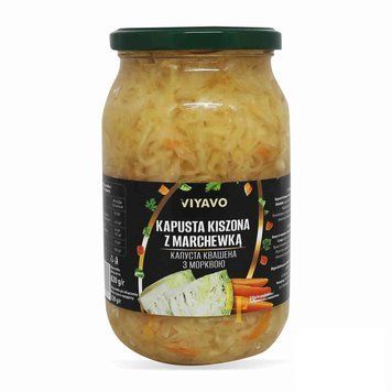 Капуста квашеная с морковью VIYAVO 900ml/820g ск/б 000804274 фото